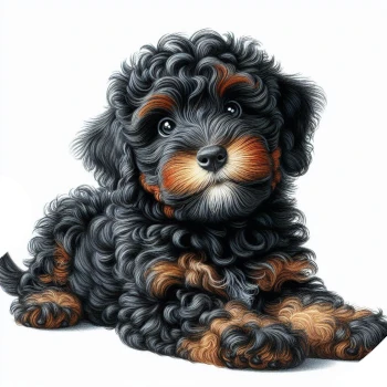 The barbet puppy is affectionate, sociable and particularly suitable for families with children