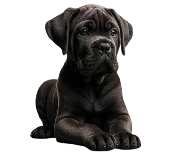 The Cane Corso puppy is robust and powerful, known for its loyalty