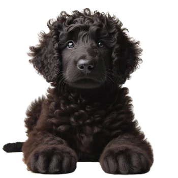 Le Chiot Curly Coated Retriever est un chien unique avec son pelage bouclé, dense et résistant à l'eau