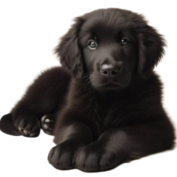 Le chiot Flat-Coated Retriever est un chien joyeux et énergique