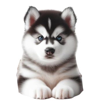 The Siberian Husky puppy is famous for its wolf appearance