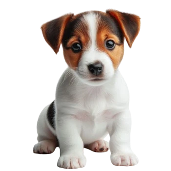 The Jack Russell Terrier puppy is a lively, courageous and energy dog