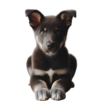 The Kelpie puppy is an energetic and intelligent dog