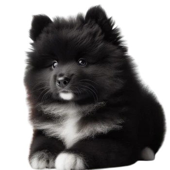 The Swedish Lapphund puppy gets along well with the children