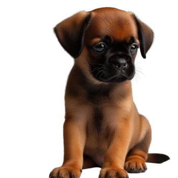 The Petit Brabançon puppy is recognized for its lively character