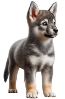 The Swedish Vallhund puppy is recognized for its energy and friendly character